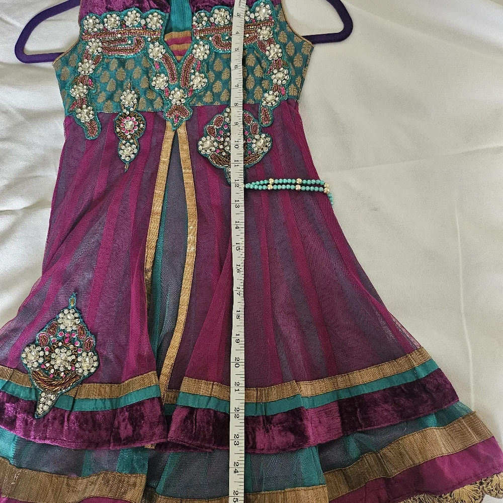 Girls Indian Jewel Toned Dress, India Size 24